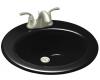 Kohler Radiant K-2917-1-7 Black Black Self-Rimming Lavatory with Single-Hole Faucet Drilling