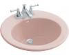 Kohler Radiant K-2917-1L-45 Wild Rose Self-Rimming Lavatory with Single-Hole Faucet and Left-Hand Soap Dispenser Hole Drillings