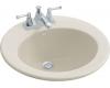 Kohler Radiant K-2917-1L-G9 Sandbar Self-Rimming Lavatory with Single-Hole Faucet and Left-Hand Soap Dispenser Hole Drillings