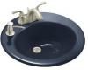 Kohler Radiant K-2917-4L-52 Navy Self-Rimming Lavatory with 4" Centers and Left-Hand Soap Dispenser Hole Drillings