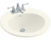 Kohler Radiant K-2917-4R-96 Biscuit Self-Rimming Lavatory with 4" Centers and Right-Hand Soap Dispenser Hole Drillings