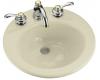Kohler Radiant K-2917-8-47 Almond Self-Rimming Lavatory with 8" Centers