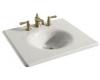 Kohler Iron/Impressions K-3048-1-0 White 25" Cast Iron One-Piece Surface and Integrated Lavatory with Single-Hole Faucet Drilling