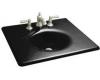 Kohler Iron/Impressions K-3048-1-7 Black Black 25" Cast Iron One-Piece Surface and Integrated Lavatory with Single-Hole Faucet Drilling