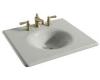 Kohler Iron/Impressions K-3048-1-FF Sea Salt 25" Cast Iron One-Piece Surface and Integrated Lavatory with Single-Hole Faucet Drilling