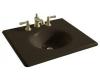 Kohler Iron/Impressions K-3048-1-KA Black n Tan 25" Cast Iron One-Piece Surface and Integrated Lavatory with Single-Hole Faucet Drilling