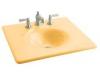 Kohler Iron/Impressions K-3048-1-KE Vapour Orange 25" Cast Iron One-Piece Surface and Integrated Lavatory with Single-Hole Faucet Drilling