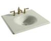 Kohler Iron/Impressions K-3048-1-NG Tea Green 25" Cast Iron One-Piece Surface and Integrated Lavatory with Single-Hole Faucet Drilling