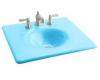 Kohler Iron/Impressions K-3048-4-KC Vapour Blue 25" Cast Iron One-Piece Surface and Integrated Lavatory with 4" Centers