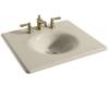 Kohler Iron/Impressions K-3048-8-47 Almond 25" Cast Iron One-Piece Surface and Integrated Lavatory with 8" Centers
