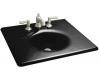 Kohler Iron/Impressions K-3048-8-7 Black Black 25" Cast Iron One-Piece Surface and Integrated Lavatory with 8" Centers