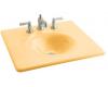 Kohler Iron/Impressions K-3048-8-KE Vapour Orange 25" Cast Iron One-Piece Surface and Integrated Lavatory with 8" Centers