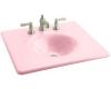 Kohler Iron/Impressions K-3048-8-KF Vapour Pink 25" Cast Iron One-Piece Surface and Integrated Lavatory with 8" Centers