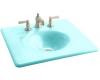 Kohler Iron/Impressions K-3048-8-KG Vapour Green 25" Cast Iron One-Piece Surface and Integrated Lavatory with 8" Centers