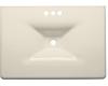 Kohler Iron/Impressions K-3049-4-47 Almond 31" Cast Iron One-Piece Surface and Integrated Lavatory with 4" Centers