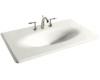 Kohler Iron/Impressions K-3051-1-0 White 37" Cast Iron One-Piece Surface and Integrated Lavatory with Single-Hole Faucet Drilling