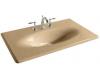 Kohler Iron/Impressions K-3051-1-33 Mexican Sand 37" Cast Iron One-Piece Surface and Integrated Lavatory with Single-Hole Faucet Drilling