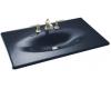 Kohler Iron/Impressions K-3051-1-52 Navy 37" Cast Iron One-Piece Surface and Integrated Lavatory with Single-Hole Faucet Drilling