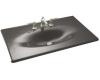 Kohler Iron/Impressions K-3051-1-58 Thunder Grey 37" Cast Iron One-Piece Surface and Integrated Lavatory with Single-Hole Faucet Drilling