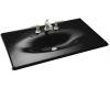 Kohler Iron/Impressions K-3051-1-7 Black Black 37" Cast Iron One-Piece Surface and Integrated Lavatory with Single-Hole Faucet Drilling