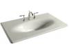 Kohler Iron/Impressions K-3051-1-95 Ice Grey 37" Cast Iron One-Piece Surface and Integrated Lavatory with Single-Hole Faucet Drilling
