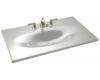 Kohler Iron/Impressions K-3051-1-FF Sea Salt 37" Cast Iron One-Piece Surface and Integrated Lavatory with Single-Hole Faucet Drilling