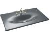 Kohler Iron/Impressions K-3051-1-FT Basalt 37" Cast Iron One-Piece Surface and Integrated Lavatory with Single-Hole Faucet Drilling