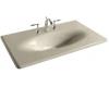 Kohler Iron/Impressions K-3051-1-G9 Sandbar 37" Cast Iron One-Piece Surface and Integrated Lavatory with Single-Hole Faucet Drilling