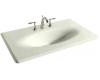 Kohler Iron/Impressions K-3051-1-NG Tea Green 37" Cast Iron One-Piece Surface and Integrated Lavatory with Single-Hole Faucet Drilling