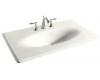 Kohler Iron/Impressions K-3051-4-0 White 37" Cast Iron One-Piece Surface and Integrated Lavatory with 4" Centers