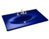 Kohler Iron/Impressions K-3051-4-30 Iron Cobalt 37" Cast Iron One-Piece Surface and Integrated Lavatory with 4" Centers