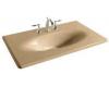 Kohler Iron/Impressions K-3051-4-33 Mexican Sand 37" Cast Iron One-Piece Surface and Integrated Lavatory with 4" Centers
