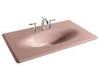 Kohler Iron/Impressions K-3051-4-45 Wild Rose 37" Cast Iron One-Piece Surface and Integrated Lavatory with 4" Centers
