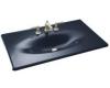 Kohler Iron/Impressions K-3051-4-52 Navy 37" Cast Iron One-Piece Surface and Integrated Lavatory with 4" Centers