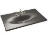 Kohler Iron/Impressions K-3051-4-58 Thunder Grey 37" Cast Iron One-Piece Surface and Integrated Lavatory with 4" Centers