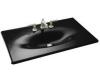 Kohler Iron/Impressions K-3051-4-7 Black Black 37" Cast Iron One-Piece Surface and Integrated Lavatory with 4" Centers