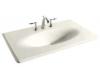 Kohler Iron/Impressions K-3051-4-96 Biscuit 37" Cast Iron One-Piece Surface and Integrated Lavatory with 4" Centers