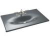 Kohler Iron/Impressions K-3051-4-FT Basalt 37" Cast Iron One-Piece Surface and Integrated Lavatory with 4" Centers