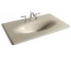 Kohler Iron/Impressions K-3051-4-G9 Sandbar 37" Cast Iron One-Piece Surface and Integrated Lavatory with 4" Centers