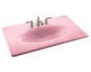 Kohler Iron/Impressions K-3051-4-KF Vapour Pink 37" Cast Iron One-Piece Surface and Integrated Lavatory with 4" Centers