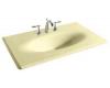 Kohler Iron/Impressions K-3051-4-Y2 Sunlight 37" Cast Iron One-Piece Surface and Integrated Lavatory with 4" Centers