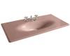 Kohler Iron/Impressions K-3052-1-45 Wild Rose 43" Cast Iron One-Piece Surface and Integrated Lavatory with Single-Hole Faucet Drilling