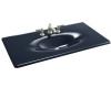 Kohler Iron/Impressions K-3052-1-52 Navy 43" Cast Iron One-Piece Surface and Integrated Lavatory with Single-Hole Faucet Drilling