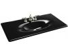 Kohler Iron/Impressions K-3052-1-7 Black Black 43" Cast Iron One-Piece Surface and Integrated Lavatory with Single-Hole Faucet Drilling