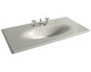 Kohler Iron/Impressions K-3052-1-95 Ice Grey 43" Cast Iron One-Piece Surface and Integrated Lavatory with Single-Hole Faucet Drilling