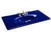 Kohler Iron/Impressions K-3052-4-30 Iron Cobalt 43" Cast Iron One-Piece Surface and Integrated Lavatory with 4" Centers