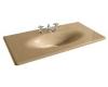 Kohler Iron/Impressions K-3052-4-33 Mexican Sand 43" Cast Iron One-Piece Surface and Integrated Lavatory with 4" Centers