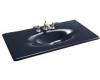 Kohler Iron/Impressions K-3052-4-52 Navy 43" Cast Iron One-Piece Surface and Integrated Lavatory with 4" Centers