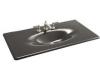 Kohler Iron/Impressions K-3052-4-58 Thunder Grey 43" Cast Iron One-Piece Surface and Integrated Lavatory with 4" Centers