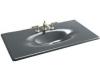 Kohler Iron/Impressions K-3052-4-FT Basalt 43" Cast Iron One-Piece Surface and Integrated Lavatory with 4" Centers